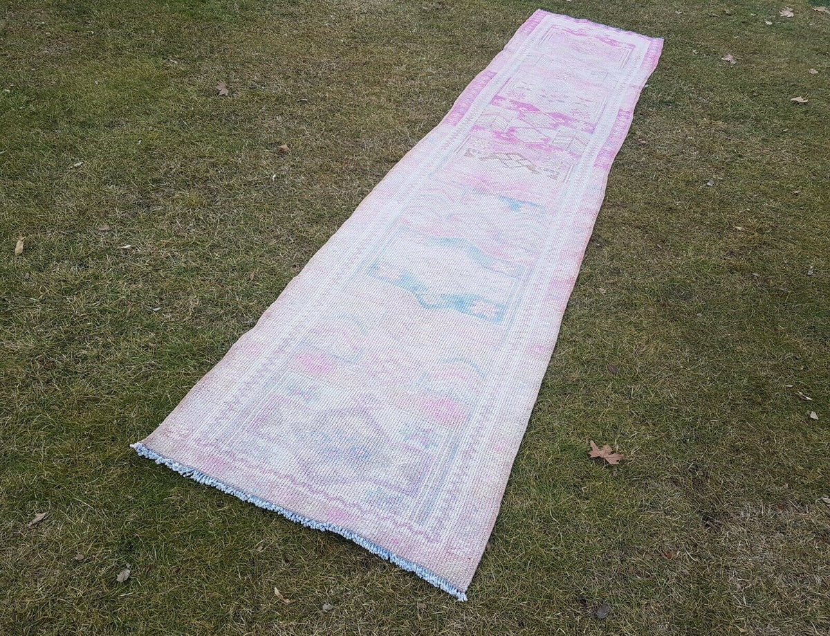 Vintage Kürt Halı Yolluk 84 x 403 cm