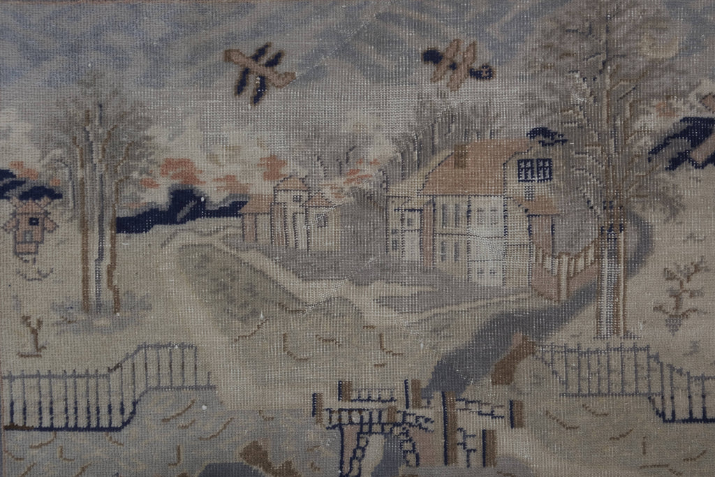 Vintage El İşlemesi Halı 110 x 145 cm