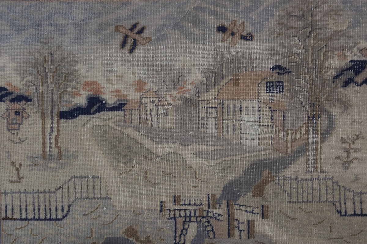 Vintage El İşlemesi Halı 110 x 145 cm