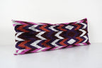 İpek Ikat Kadife Kırlent Kılıfı 36 x 96 cm
