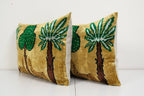 İpek Ikat Kadife Kırlent Kılıfı 2'li Set 40 x 60 cm