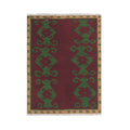 Vintage Türk Damalı Tulu Halı 121 x 156 cm
