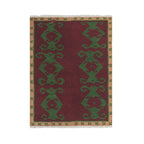 Vintage Türk Damalı Tulu Halı 121 x 156 cm