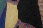 Vintage Türk Damalı Tulu Halı 124 x 141 cm