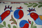 Kuş Desenli Suzani Kırlent Kılıfı 40 x 90 cm
