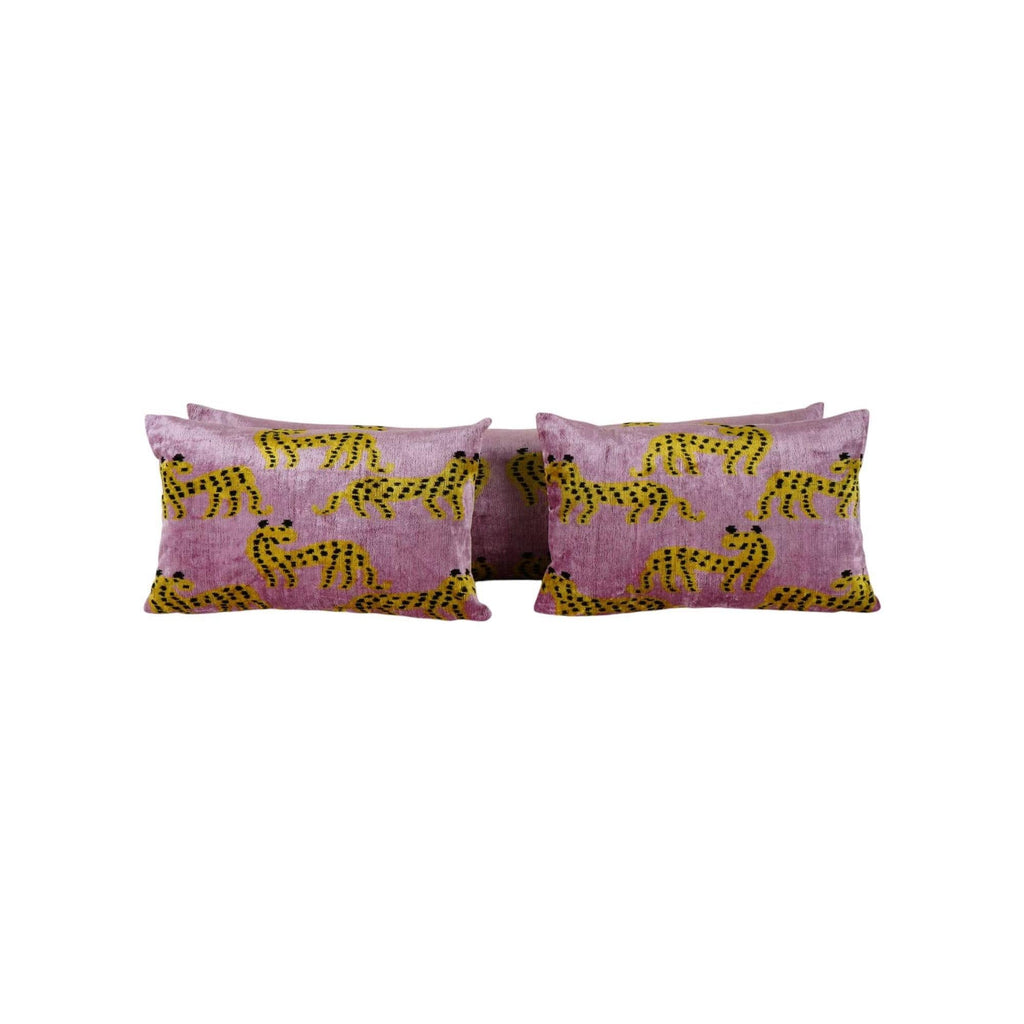 İpek Ikat Kadife Kırlent Kılıfı 3'li Set 40 x 60 cm