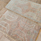Vintage Türk Yastık Halı 2'li Set 52 x 95 cm