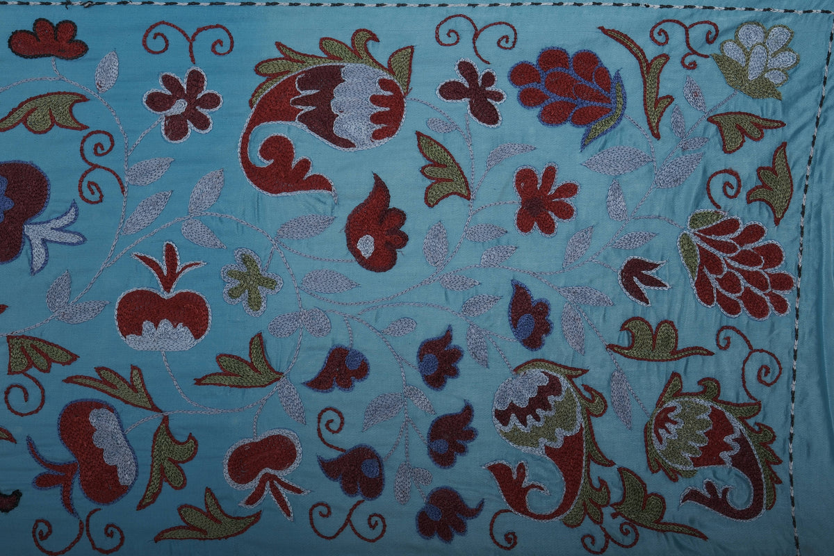 El İşlemesi Suzani Duvar Örtüsü 53 x 190 cm