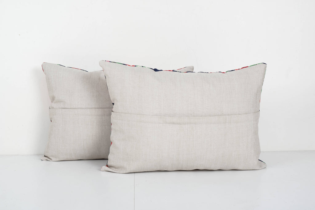 Özbek Baskılı Kırlent Kılıfı 2'li Set 41 x 56 cm