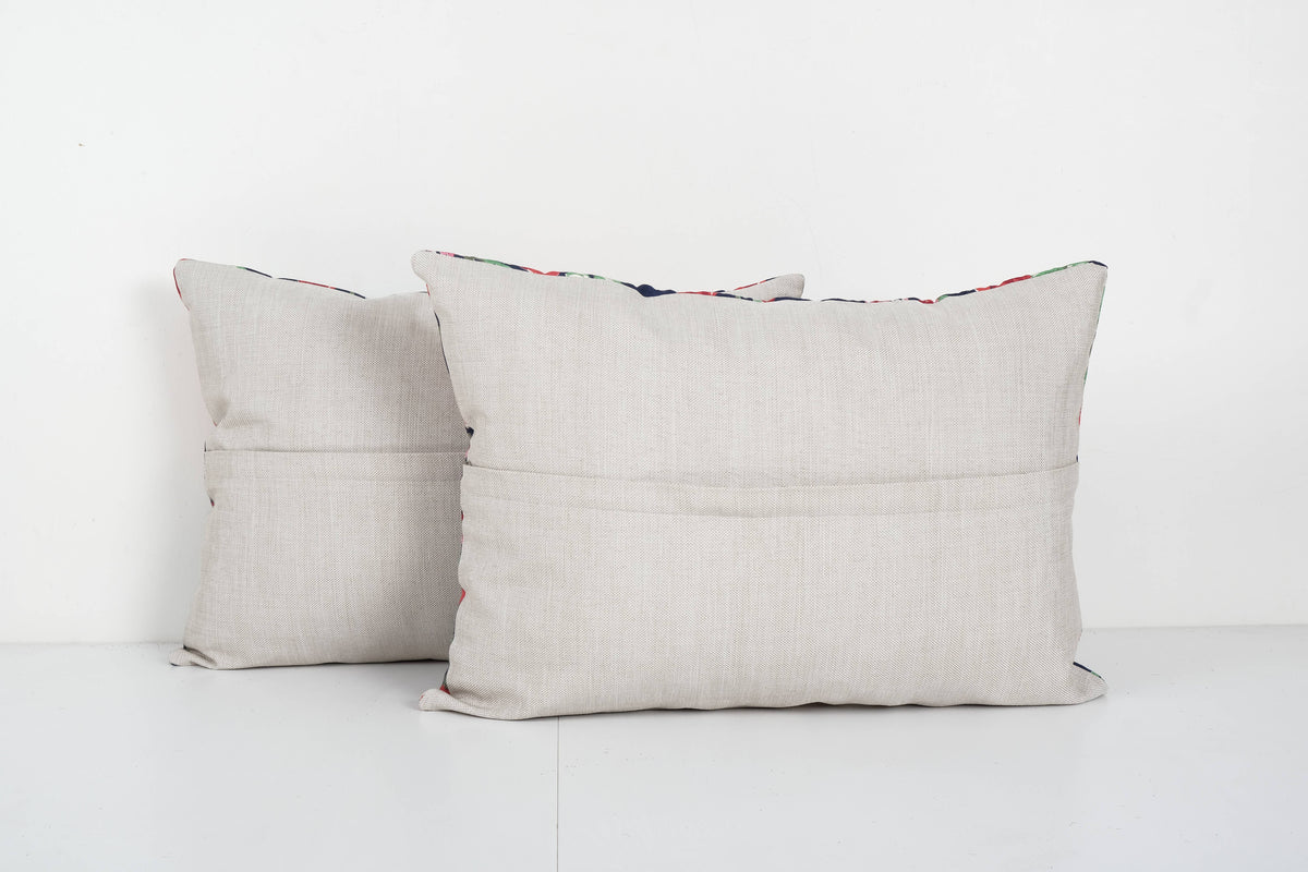 Özbek Baskılı Kırlent Kılıfı 2'li Set 41 x 56 cm