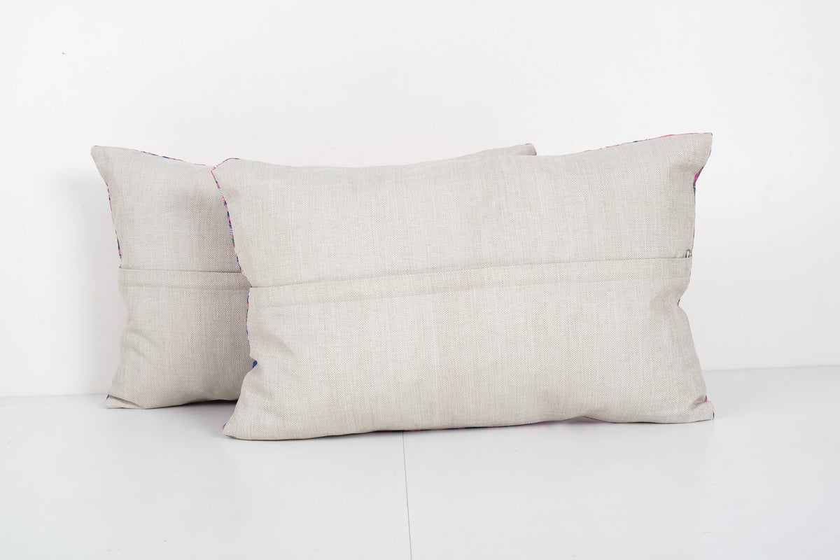 Özbek Baskılı Kırlent Kılıfı 2'li Set 38 x 58 cm