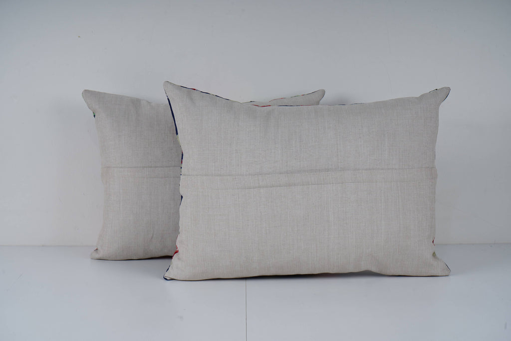 Özbek Baskılı Kırlent Kılıfı 2'li Set 40 x 57 cm