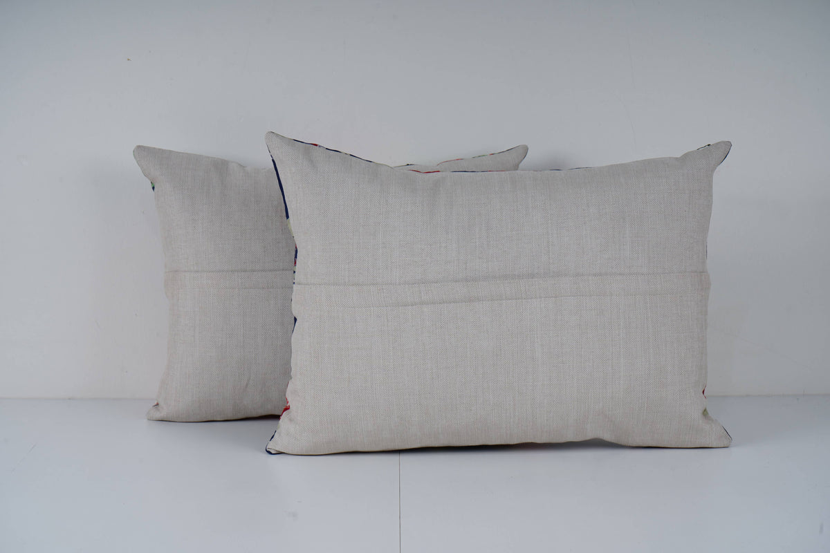 Özbek Baskılı Kırlent Kılıfı 2'li Set 40 x 57 cm