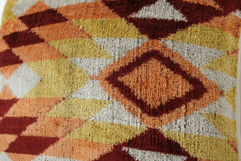 İpek Ikat Kadife Kırlent Kılıfı 40 x 40 cm