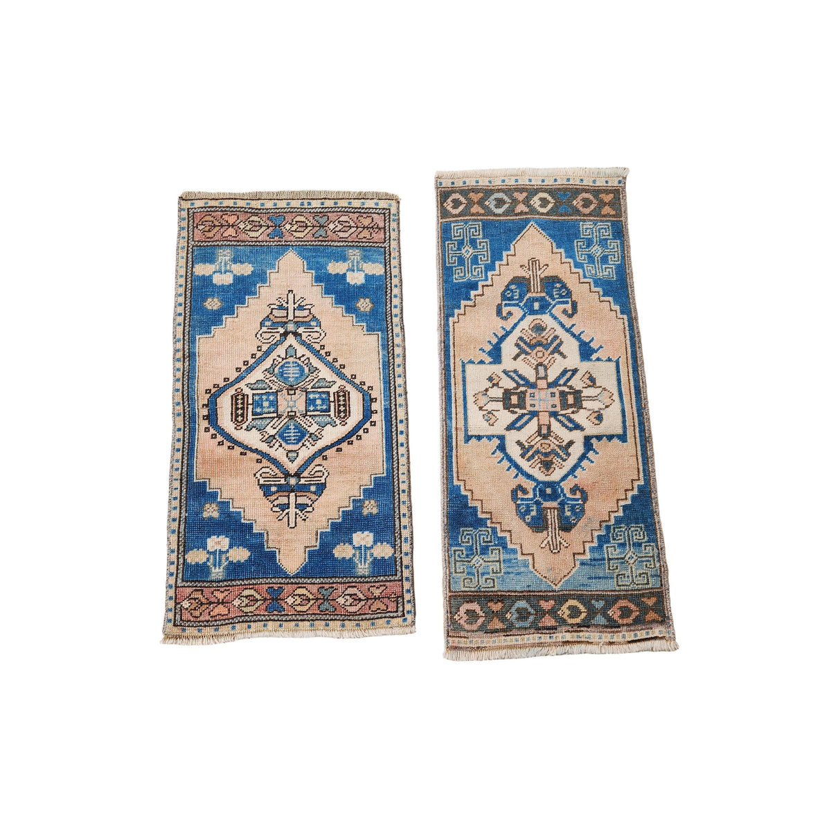 Vintage Türk Yastık Halı 2'li Set 43 x 99 cm