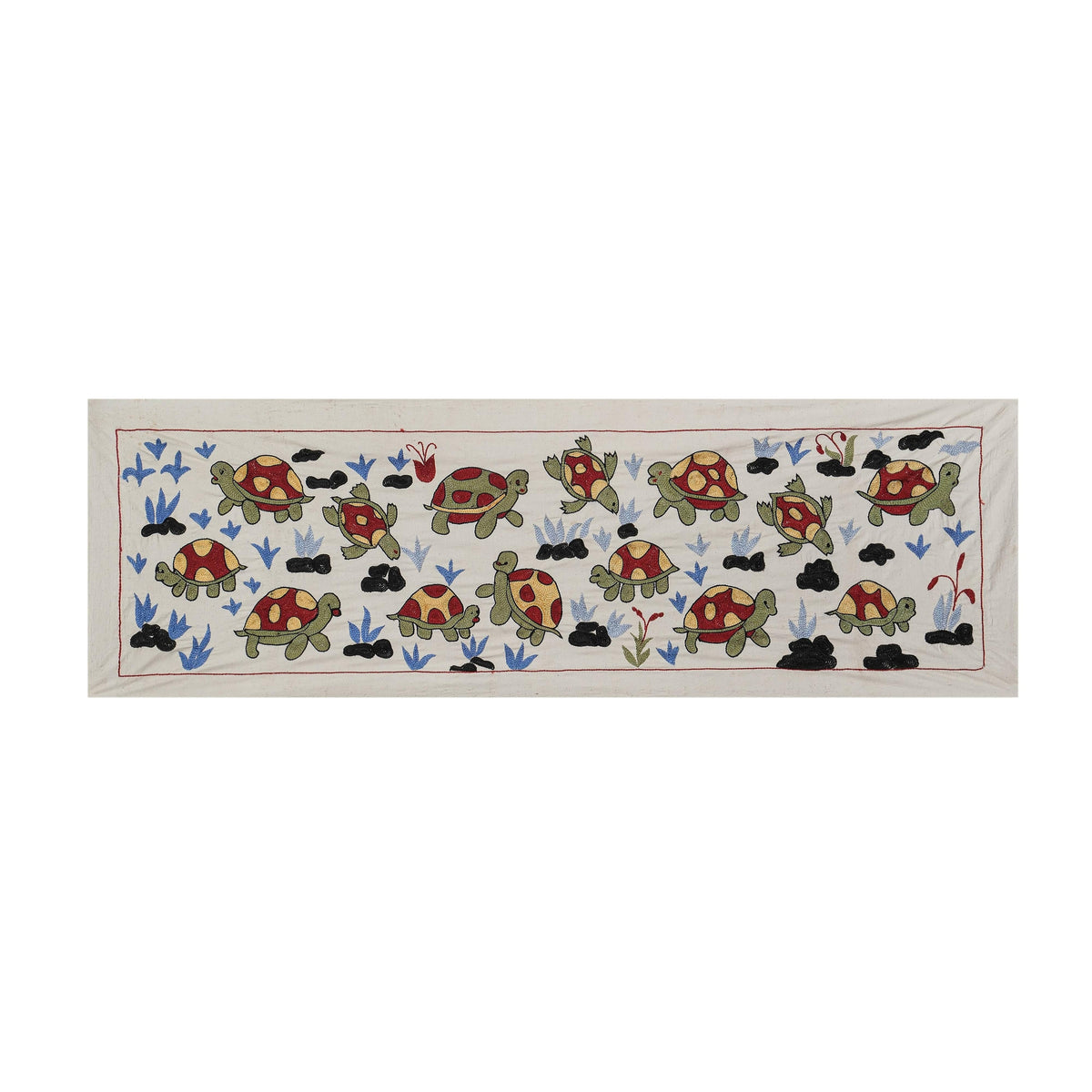 Kaplumbağa Desenli Suzani Yolluk 50 x 148 cm