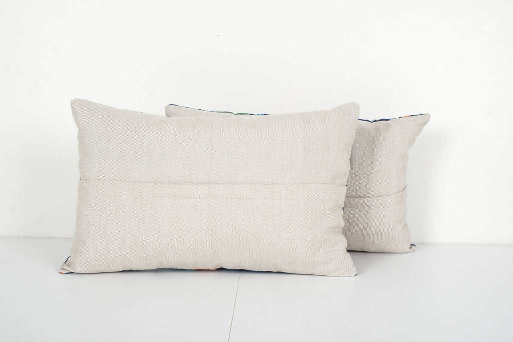 Özbek Baskılı Kırlent Kılıfı 2'li Set 35 x 55 cm