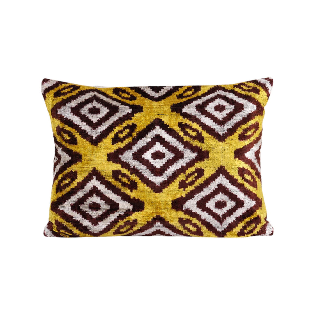 İpek Ikat Kadife Kırlent Kılıfı 2'li Set 42 x 57 cm