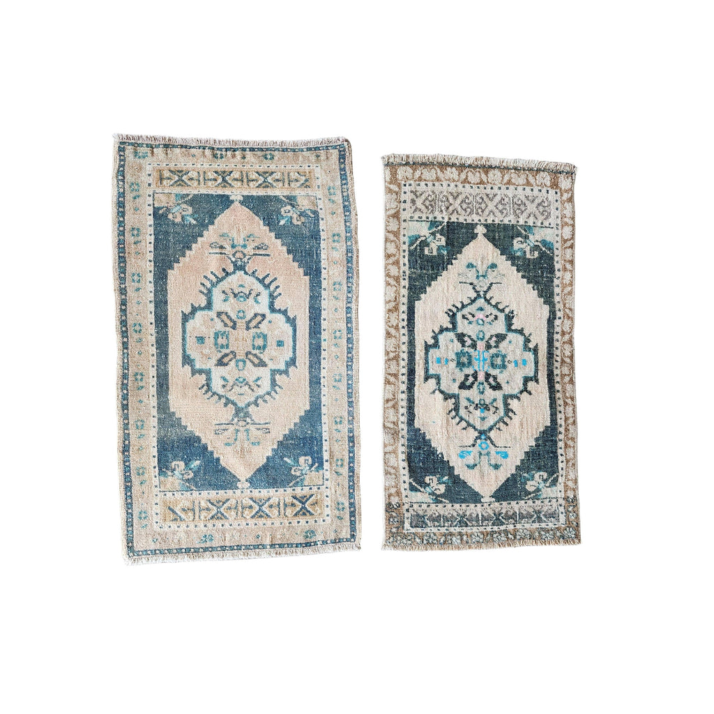 Vintage Türk Yastık Halı 2'li Set 51 x 97 cm
