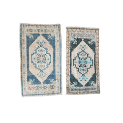 Vintage Türk Yastık Halı 2'li Set 51 x 97 cm