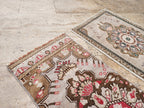 Vintage Türk Yastık Halı 2'li Set 51 x 66 cm