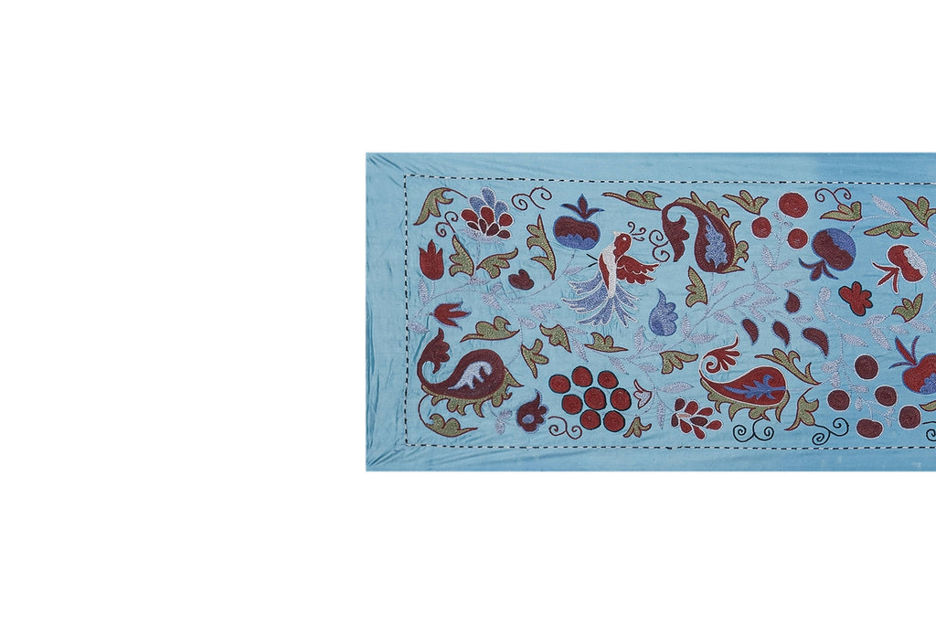 El İşlemesi Suzani Duvar Örtüsü 53 x 190 cm