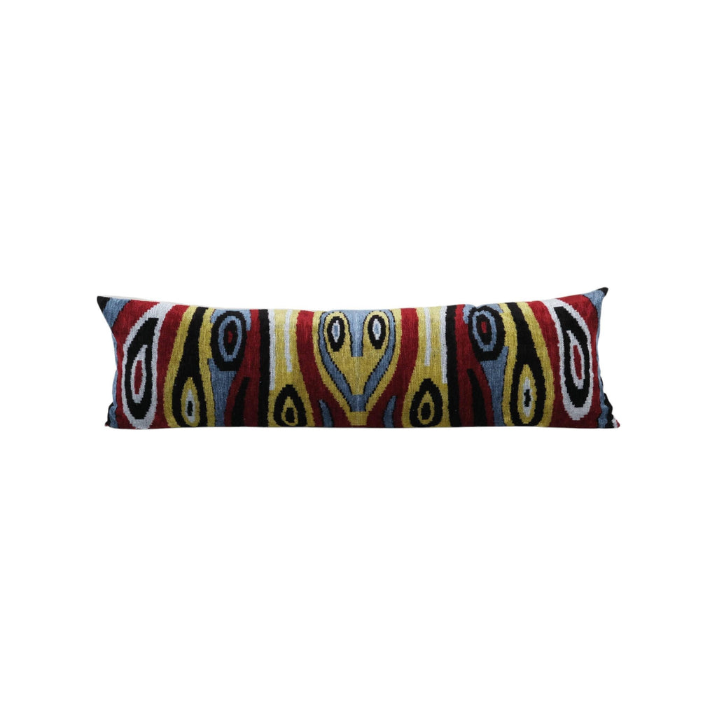 İpek Ikat Kadife Kırlent Kılıfı 35 x 120 cm