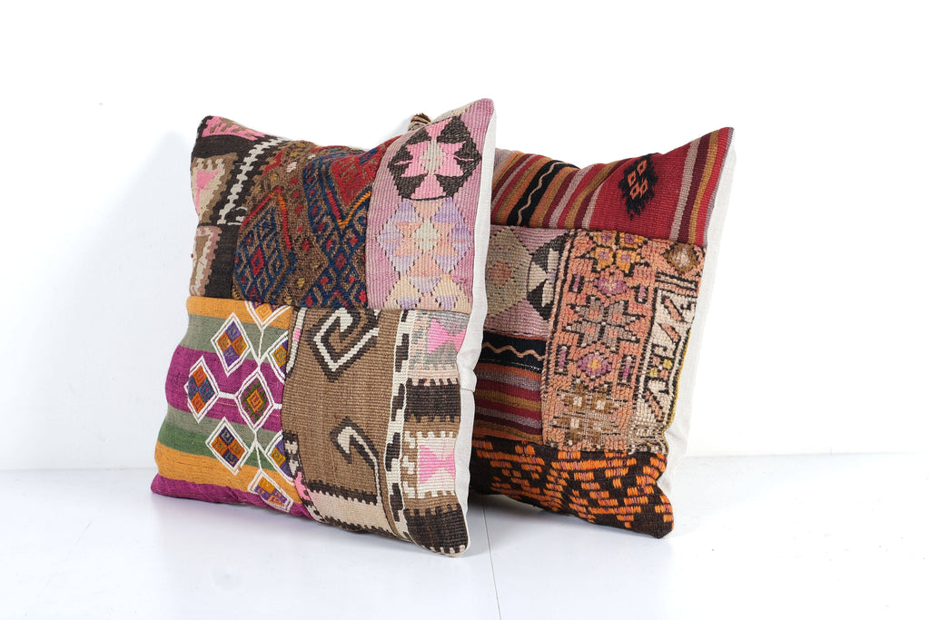 Patchwork Kırlent Kılıfı 2'li Set 50 x 50 cm