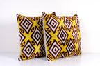 İpek Ikat Kadife Kırlent Kılıfı 58 x 67 cm