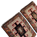 Vintage Uşak Yastık Halı 2'li Set 57 x 78 cm