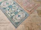 Vintage Türk Yastık Halı 2'li Set 55 x 92 cm
