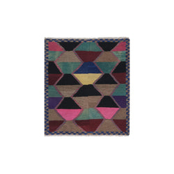 Vintage Türk Damalı Tulu Halı 124 x 141 cm
