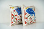Balık Desenli Suzani Kırlent Kılıfı 2'li Set 45 x 45 cm