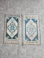 Vintage Türk Yastık Halı 2'li Set 51 x 97 cm