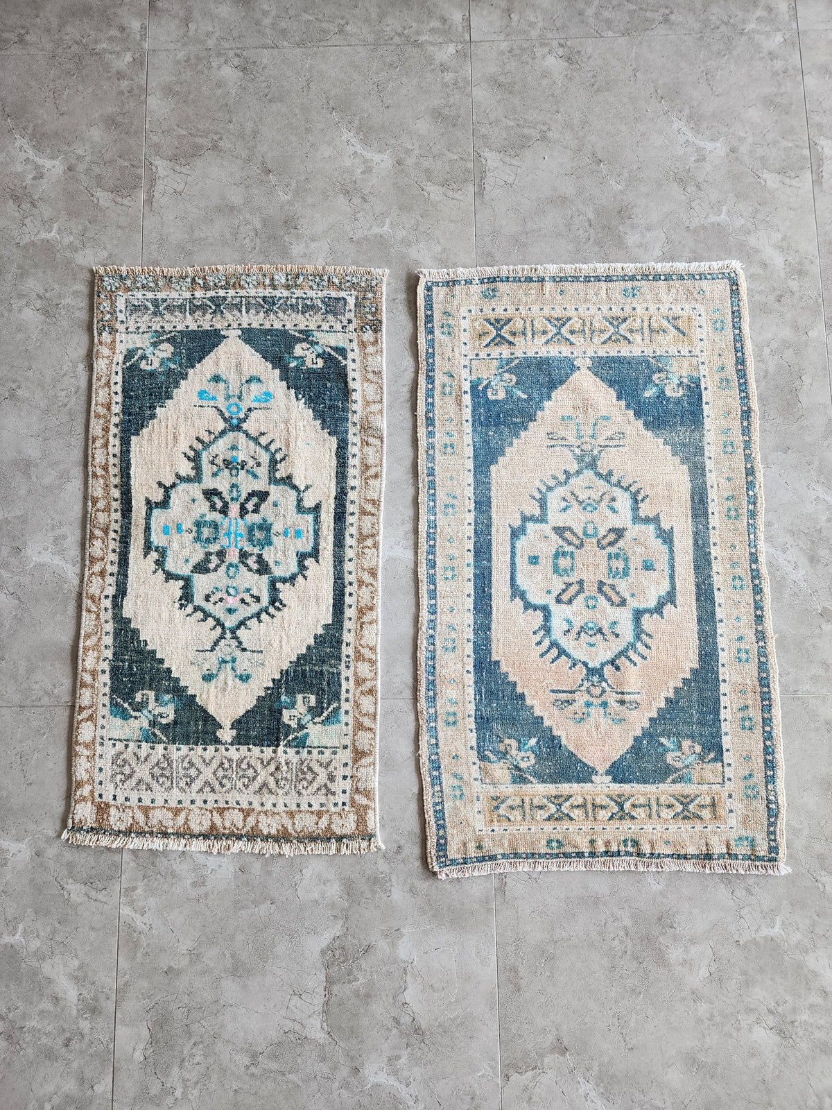 Vintage Türk Yastık Halı 2'li Set 51 x 97 cm