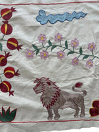 Aslan Desenli El İşlemesi Suzani 50 x 143 cm