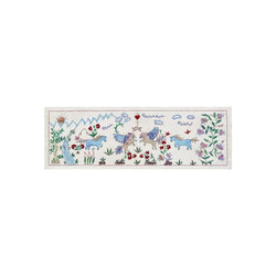 Buhara At Desenli İşlemeli Suzani Yolluk 50 x 142 cm
