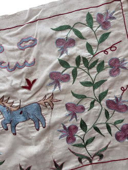 Buhara At Desenli İşlemeli Suzani Yolluk 50 x 142 cm
