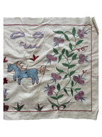 Buhara At Desenli İşlemeli Suzani Yolluk 50 x 142 cm