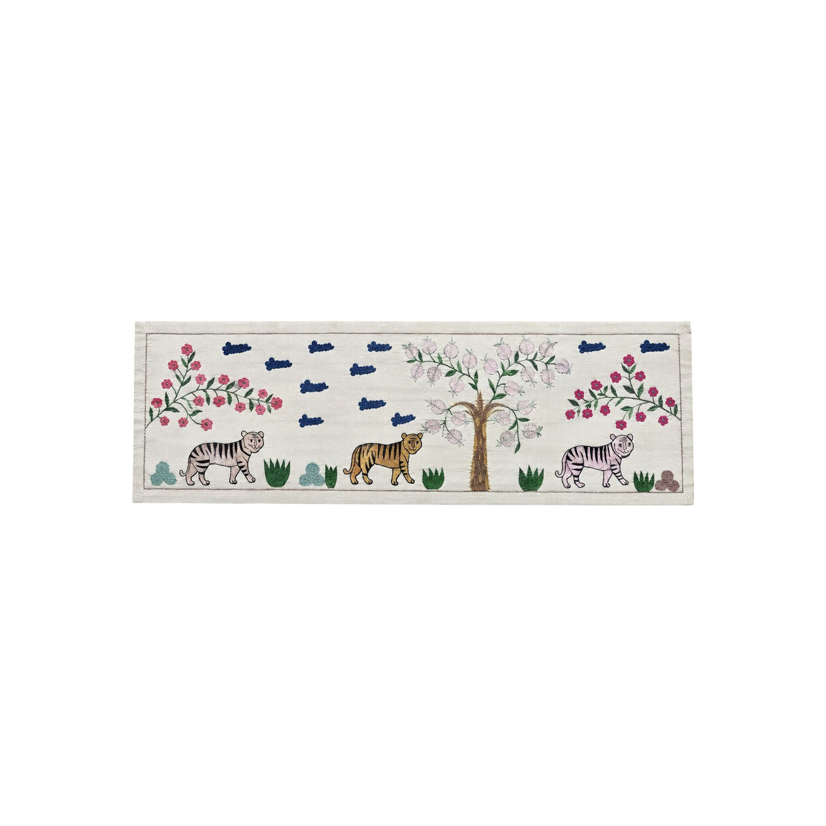 Kaplan Desenli İşlemeli Suzani 51 x 144 cm