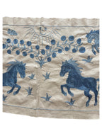 Özbek At Desenli İşlemeli Suzani Yolluk 50 x 138 cm
