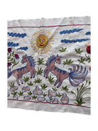 At Desenli İşlemeli Suzani Yolluk 50 x 141 cm
