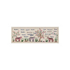 Özbek Kaplan Desenli El İşlemesi Suzani Yolluk 50 x 137 cm