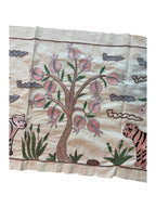 Özbek Kaplan Desenli El İşlemesi Suzani Yolluk 50 x 137 cm