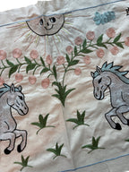 At Desenli İşlemeli Suzani 50 x 140 cm