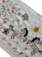 Taşkent At Desenli İşlemeli Suzani Duvar Örtüsü 50 x 140 cm