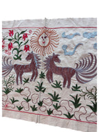 Özbek At Figürlü Suzani Masa Örtüsü 50 x 142 cm
