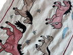 Özbek At Desenli İşlemeli Suzani Yolluk 50 x 143 cm