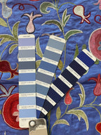 Özbek Mavi Nar Desenli Suzani 102 x 192 cm
