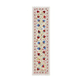 Bej Nar Desenli İşlemeli Suzani Duvar Örtüsü 50 x 194 cm